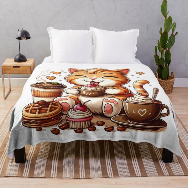 Item preview, Adorable Coffee Cat – Kawaii Cozy Kitty – Cute Cat Holding Coffee Mug designed and sold by Lulunza.