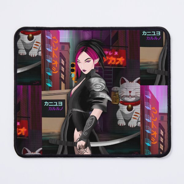 Item preview, Neon Ronin – Cyberpunk Samurai Girl designed and sold by Libellule Senseï.