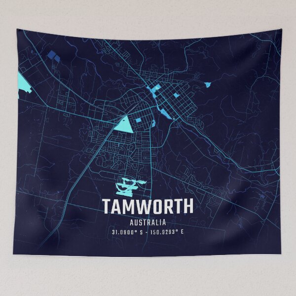 Item preview, Tamworth Midnight City Map designed and sold by HomeLivingCo.