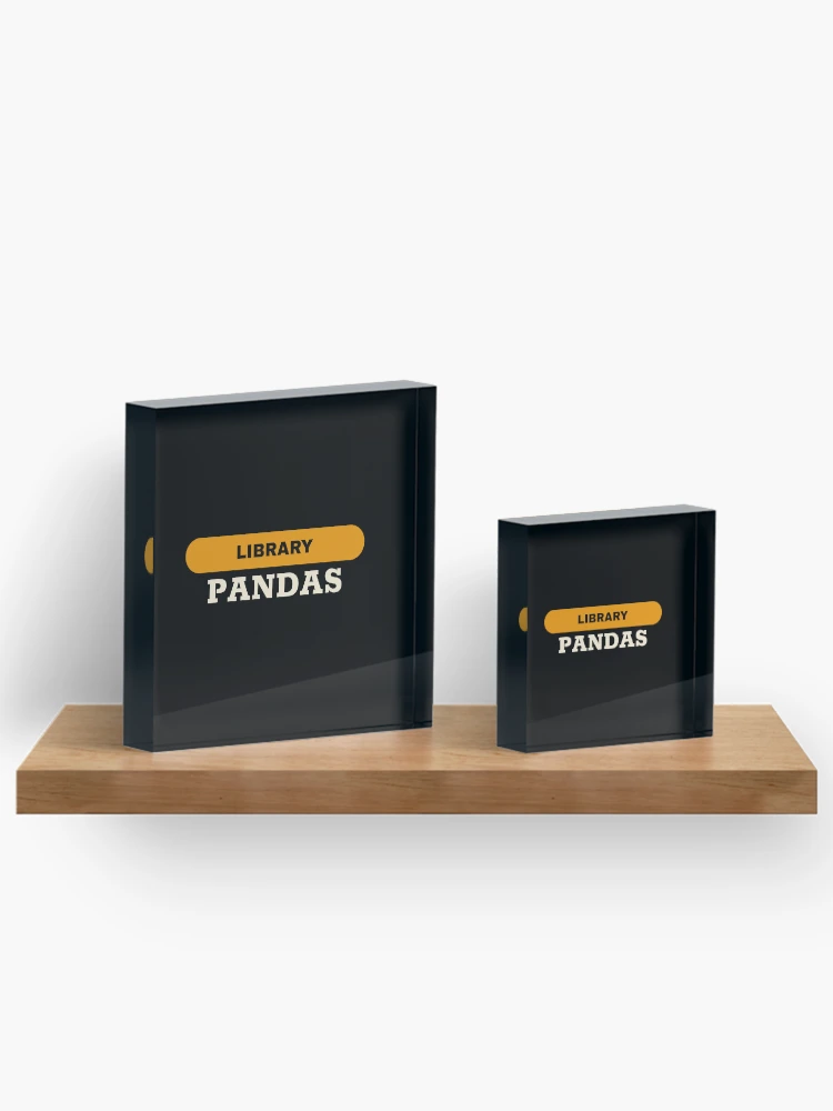 Thumbnail 3 of 5, Acrylic Block, Hello World Python Code-Pandas designed and sold by FridPix.