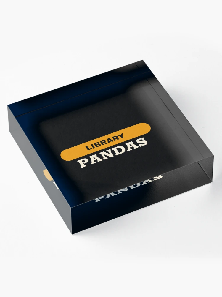 Thumbnail 4 of 5, Acrylic Block, Hello World Python Code-Pandas designed and sold by FridPix.