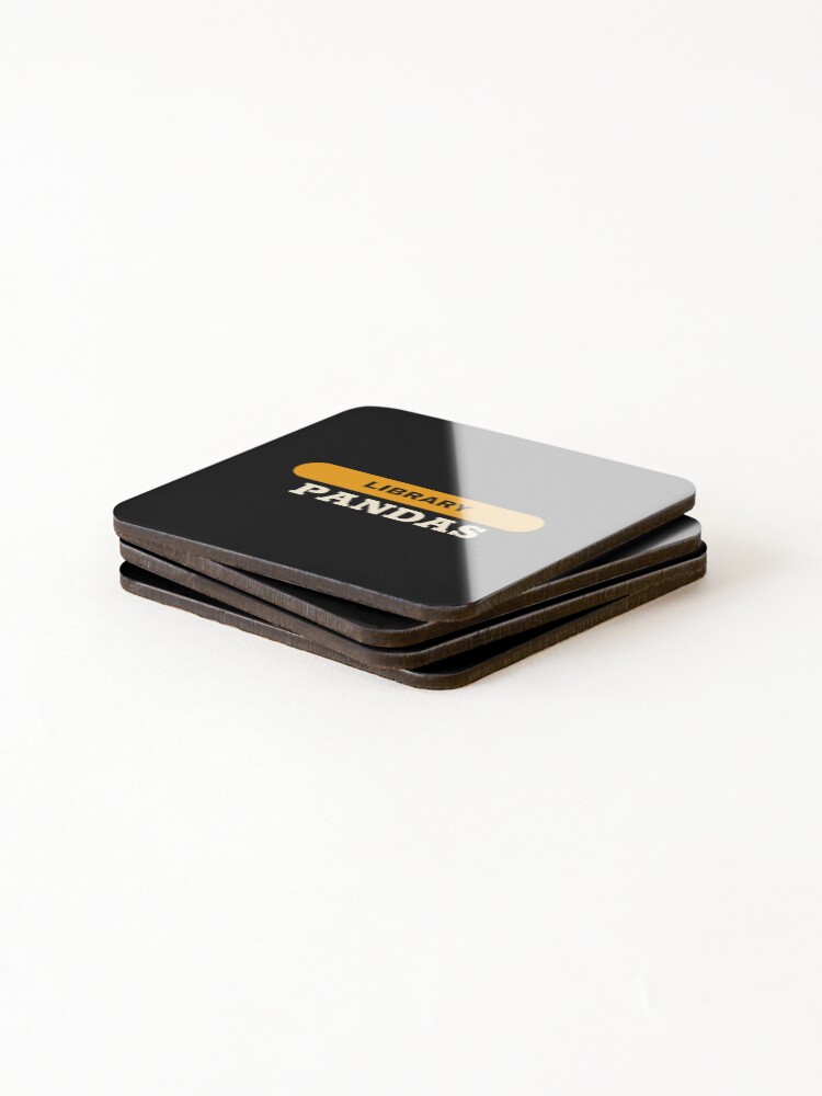 Thumbnail 4 of 5, Coasters (Set of 4), Hello World Python Code-Pandas designed and sold by FridPix.