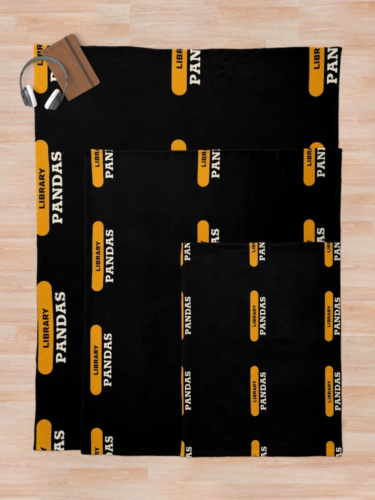 Thumbnail 5 of 6, Throw Blanket, Hello World Python Code-Pandas designed and sold by FridPix.