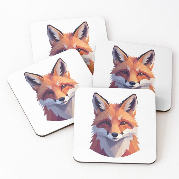 Item preview, Geometric Fox Head Art Sticker | Modern Polygonal Wildlife Design | Cute Forest Animal Illustration | Minimalist Woodland Fox designed and sold by SergioMiklos.