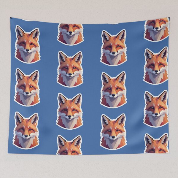 Item preview, Geometric Fox Head Art Sticker | Modern Polygonal Wildlife Design | Cute Forest Animal Illustration | Minimalist Woodland Fox designed and sold by SergioMiklos.