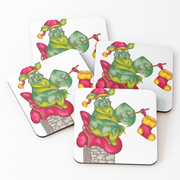 Item preview, Christmas Bat sitting on the chimney designed and sold by SchneckeHasiART.
