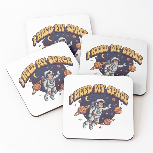Item preview, I Need My Space Retro Astronaut Sticker | Funny Cosmic Introvert Design | Vintage Sci-Fi Art | Planets & Stars Graphic designed and sold by SergioMiklos.