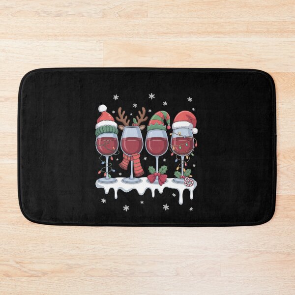 Item preview, Santa Reindeer Wine Glasses Christmas Drinker designed and sold by Veroniadic.