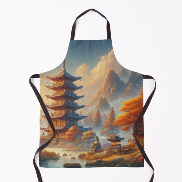 Item preview, Golden Serenity of the Autumn Pagoda designed and sold by calmgarden.