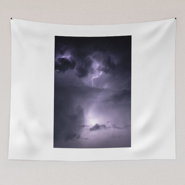 Item preview, Purple Cloudy Sky Lightning Photographic Print designed and sold by Mother-Nature65.