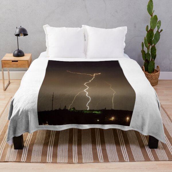 Item preview, Lightning Strikes In Brown Sky Photographic Print designed and sold by Mother-Nature65.
