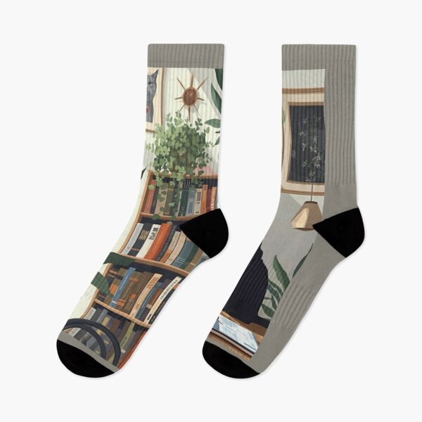 Item preview, Black Cat's Cozy Library Life designed and sold by Naturich.