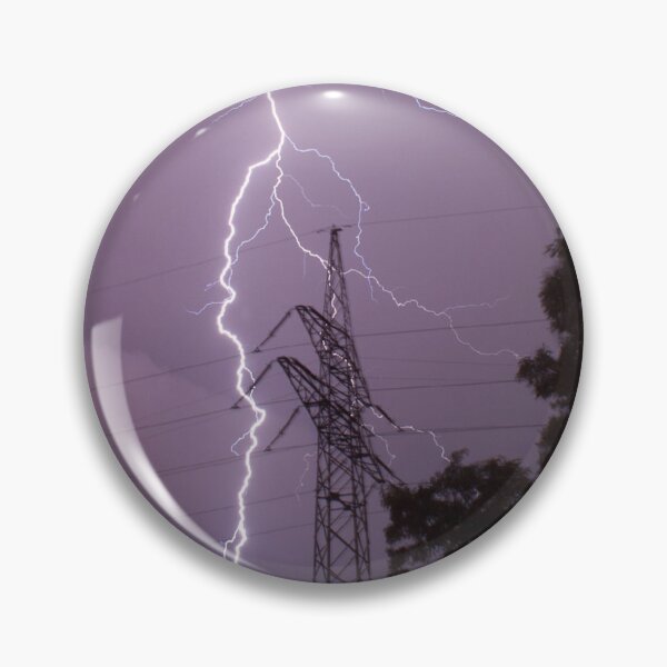 Item preview, Lightning Strikes Pylon Photographic Print designed and sold by Mother-Nature65.