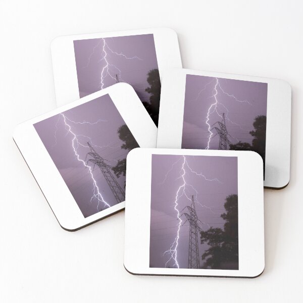 Item preview, Lightning Strikes Pylon Photographic Print designed and sold by Mother-Nature65.