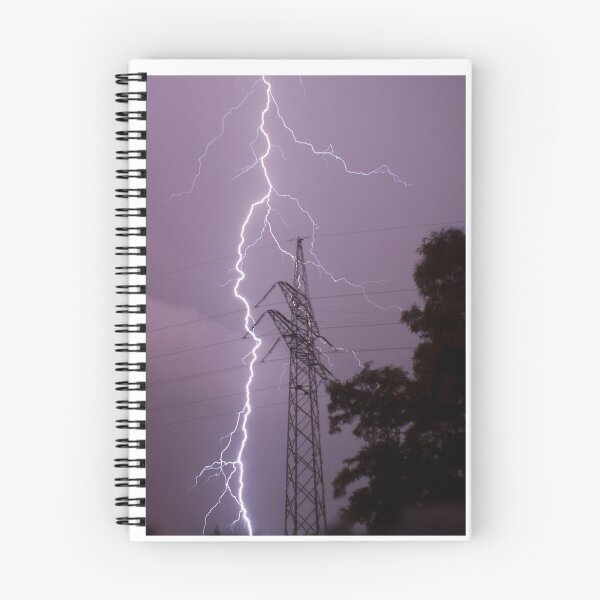 Item preview, Lightning Strikes Pylon Photographic Print designed and sold by Mother-Nature65.