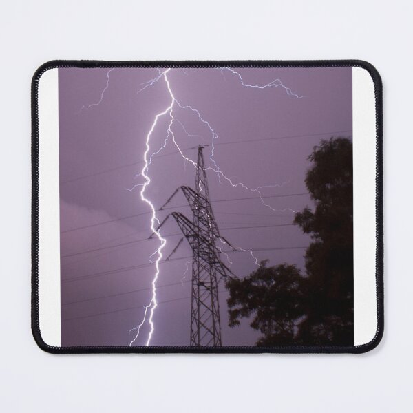 Item preview, Lightning Strikes Pylon Photographic Print designed and sold by Mother-Nature65.