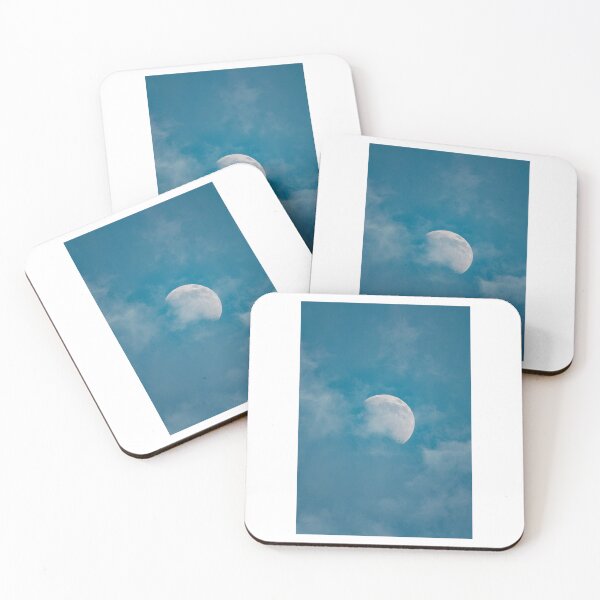 Item preview, Blue Cloudy Moon Sky Photographic Print designed and sold by Mother-Nature65.