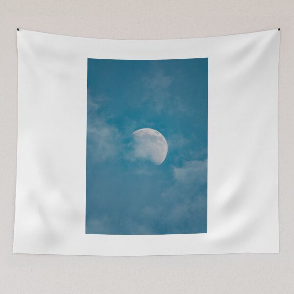 Item preview, Blue Cloudy Moon Sky Photographic Print designed and sold by Mother-Nature65.