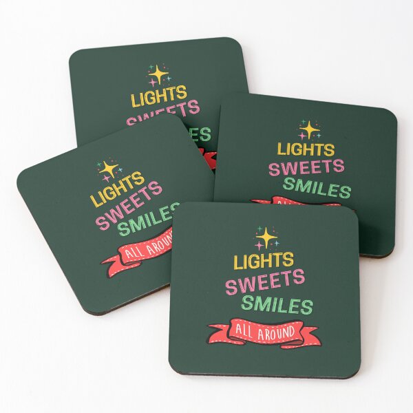 Item preview, Lights Sweets Smiles Christmas Quote designed and sold by heyyoyeah63.