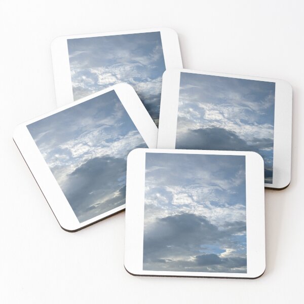 Item preview, Grey White Clouds Blue Sky Photographic Print designed and sold by Mother-Nature65.