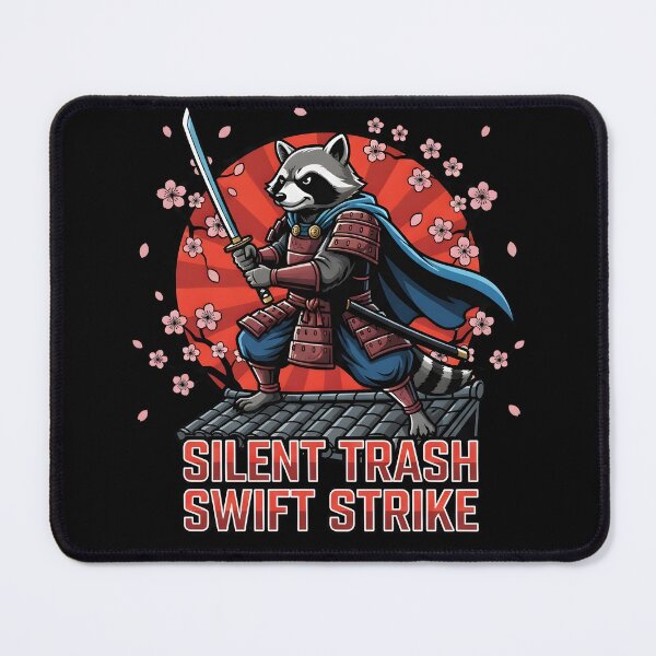 Item preview, Silent Trash Swift Strike Raccoon Samurai Japanese Katana Warrior, Anime Vector Art designed and sold by amzwag.
