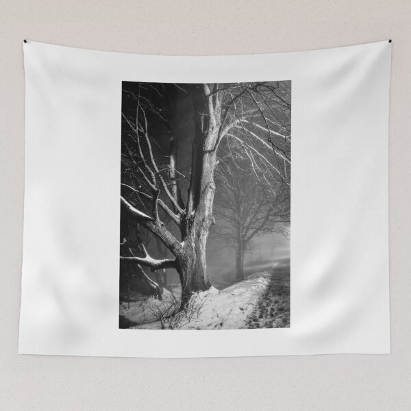 Item preview, Foreground Tree In Snow Black and White Photographic Print designed and sold by Mother-Nature65.