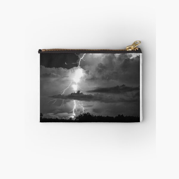Item preview, Lightning Strike Black and White Photographic Print designed and sold by Mother-Nature65.