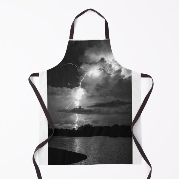 Item preview, Lightning Strike Black and White Photographic Print designed and sold by Mother-Nature65.