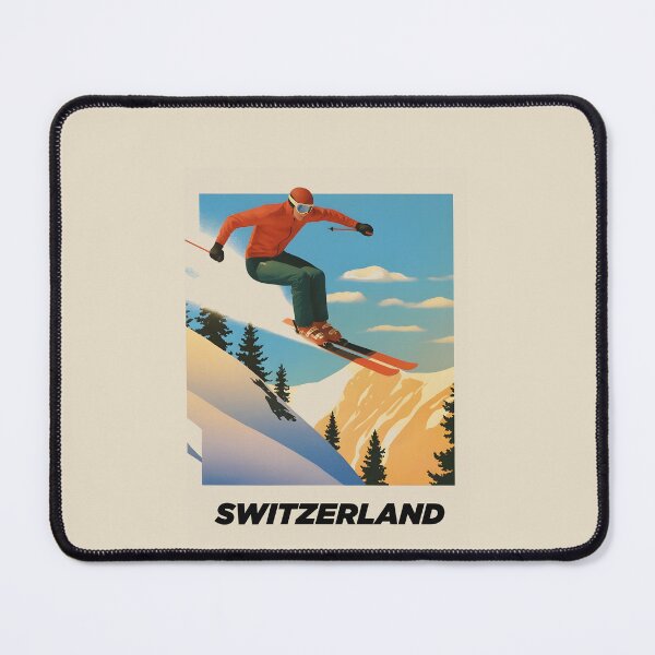 Item preview, Vintage Switzerland Ski Poster – Bold Alpine Style & Retro Adventure Vibes designed and sold by paulo silveira.