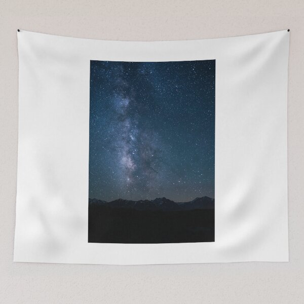 Item preview, Blue Milky Way Night Sky Landscape Photographic Print designed and sold by Mother-Nature65.