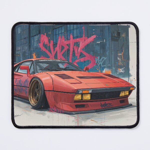 Item preview, Graffiti sports car three-quarter view designed and sold by PixelPack Design.