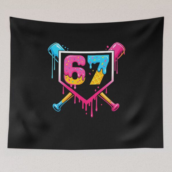 Item preview, Baseball Ice Cream Drip 67 Meme Six Seven 67th Birthday designed and sold by TalalosART.