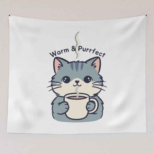 Item preview, Warm & Purrfect – Winter Cat Mug Shirt designed and sold by EcoArtTees.