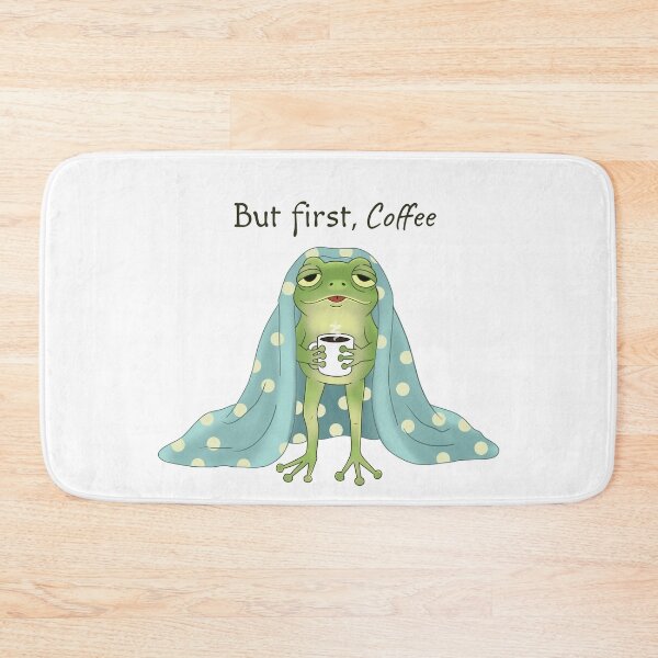 Item preview, But First, Coffee. | Cozy Frog designed and sold by Iqrapixels.