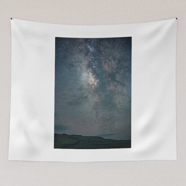 Item preview, Starry Night Sky Over Landscape Photographic Print designed and sold by Mother-Nature65.