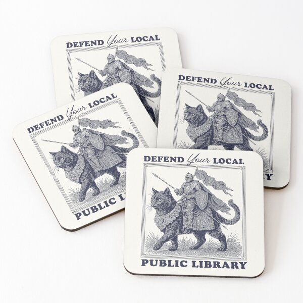 Item preview, Defend Your Local Public Library Unisex Sweatshirt, Funny Knight Cat Shirt, Book Lover Gift, Public Library, Defend Libraries Tee, Vintage Reading designed and sold by samidsou.
