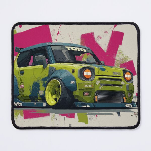 Item preview, Graffiti sports car three-quarter view designed and sold by PixelPack Design.
