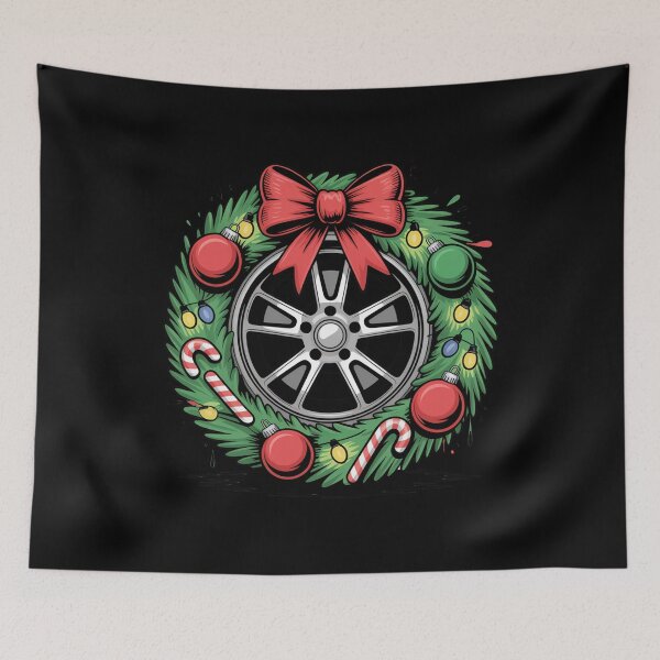 Item preview, Christmas Wreath Car Rim Shirt designed and sold by MonkiFlipp.