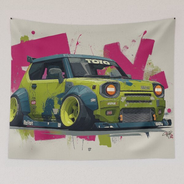 Item preview, Graffiti sports car three-quarter view designed and sold by PixelPack Design.