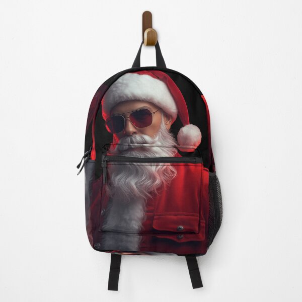 Item preview, Modern Stylish Santa Portrait – Glowing Red Cosmic Christmas Artwork designed and sold by PixelVibe782.
