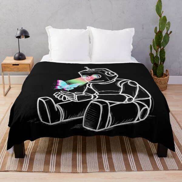 Item preview, Vintage Robot Butterfly Hologram Graphic | Retro Y2K Tech Design designed and sold by 3rd Eye Perceptions.