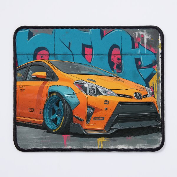 Item preview, Graffiti sports car three-quarter view designed and sold by PixelPack Design.