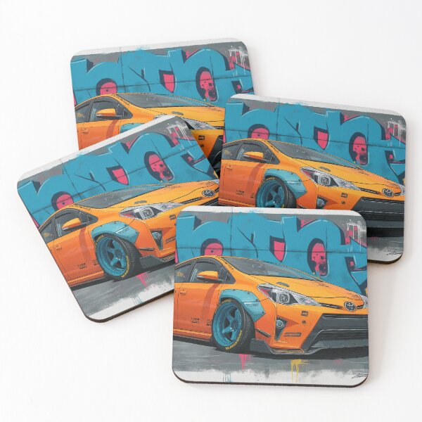 Item preview, Graffiti sports car three-quarter view designed and sold by PixelPack Design.