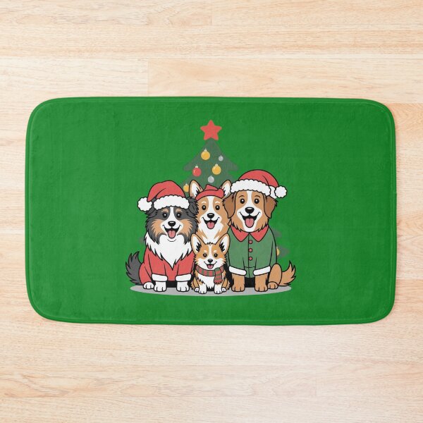 Item preview, Shetland Sheepdog Christmas – Festive Dog Group by the Tree designed and sold by WikaKowalczyk.
