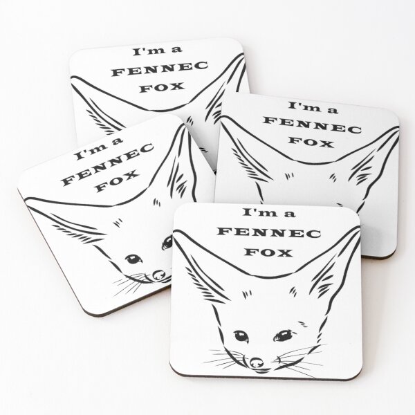 Item preview, Minimalistic Fennec Fox Sketch "I'm a FENNEC FOX" designed and sold by Vandara - Your source of positivity and cute fennec foxes.