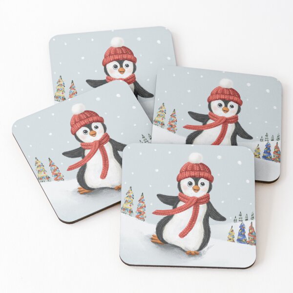 Item preview, Cute Winter Penguin Illustration – Cosy Christmas Art designed and sold by mistleafstudio.