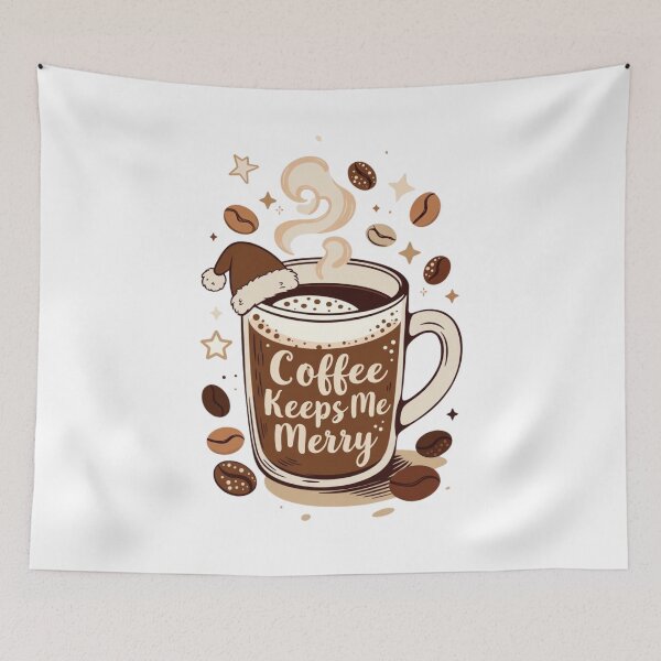 Item preview, Coffee Keeps Me Merry – Cute Cozy Winter Coffee T-Shirt designed and sold by EcoArtTees.