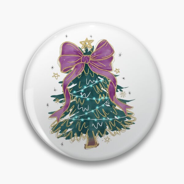 Item preview, Coquette Glitter Christmas Tree, Watercolor Christmas Tree Girly, Merry Christmas Coquette Bow Tree, Christmas Lights Hand Drawn designed and sold by DesignDenDo ⭐⭐⭐⭐⭐.