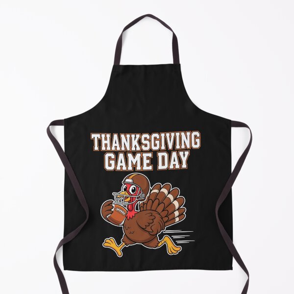 Item preview, Thanksgiving Game Day T-Shirt: Funny Cartoon Turkey Running with Football & Tiny Helmet designed and sold by ZyxDes.