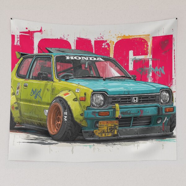 Item preview, Graffiti sports car three-quarter view designed and sold by PixelPack Design.